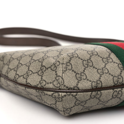 Gucci GG Supreme Monogram Web Small Ophidia Half Moon Hobo Brown 9 of 11