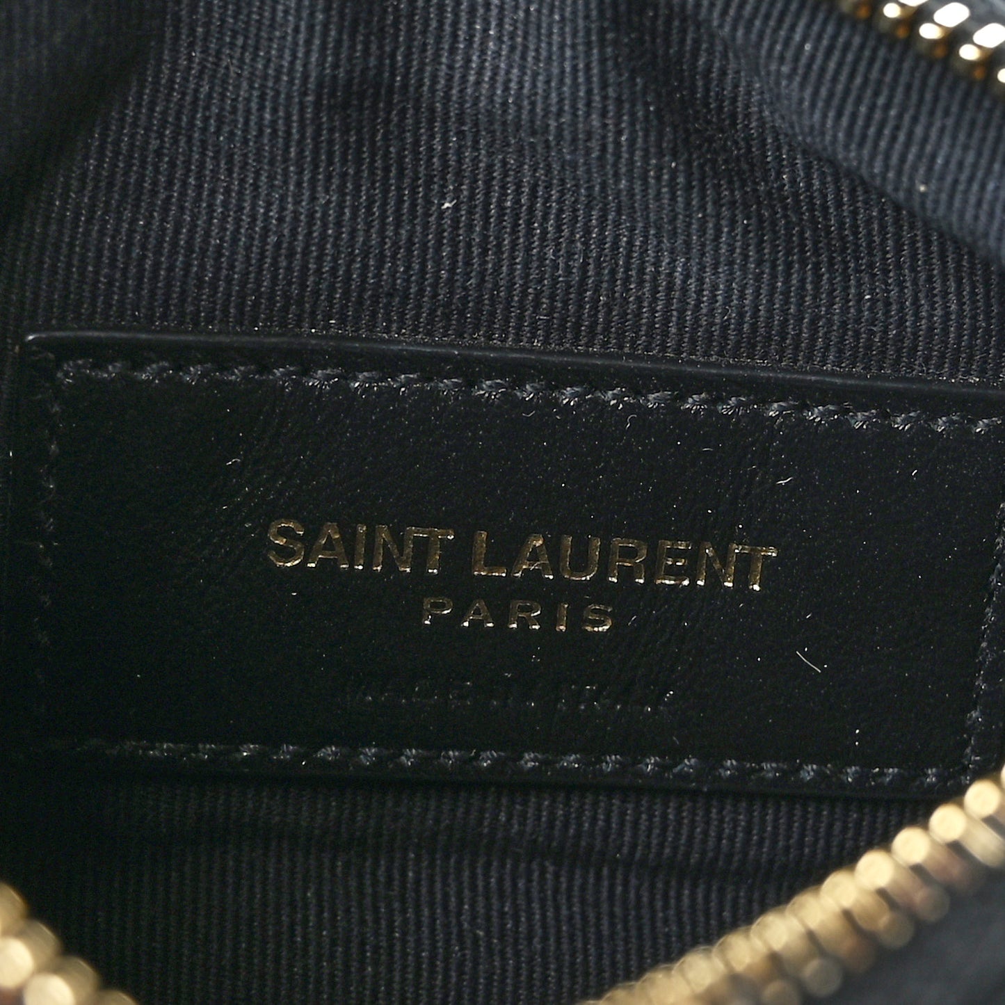 Calfskin Matelasse Monogram Key Pouch Black