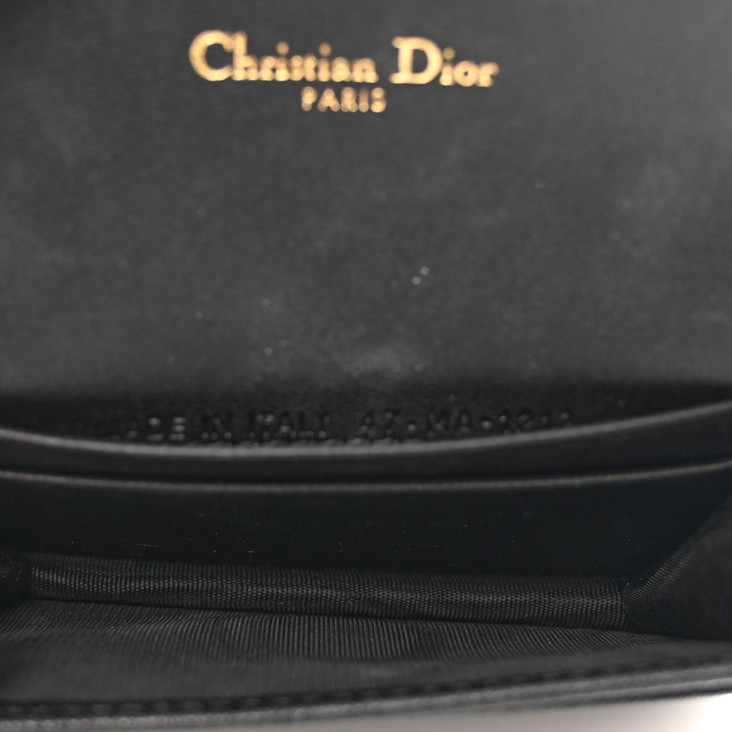 Christian Dior Goatskin Saddle Card Holder Black 5 of 7