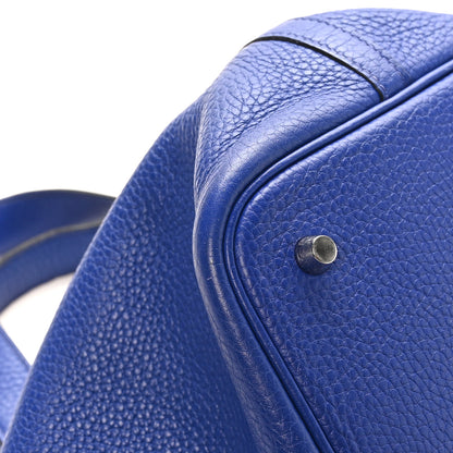 Hermes Taurillon Clemence Picotin Lock 22 MM Bleu Electrique 9 of 12