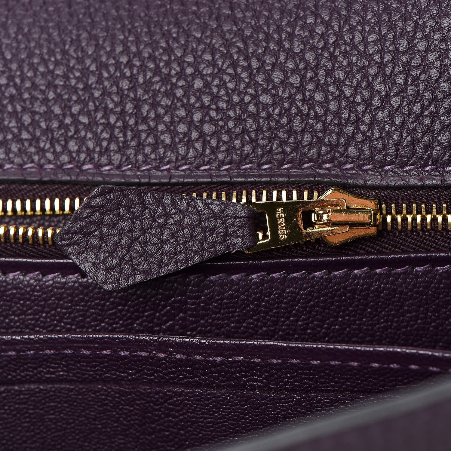 Hermes Togo Kelly Retourne 25 Raisin 30 of 38