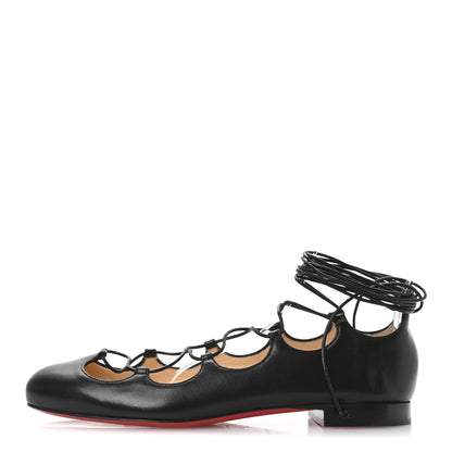Christian Louboutin Shiny Nappa Mary Scott Flats 37 Black 1 of 8