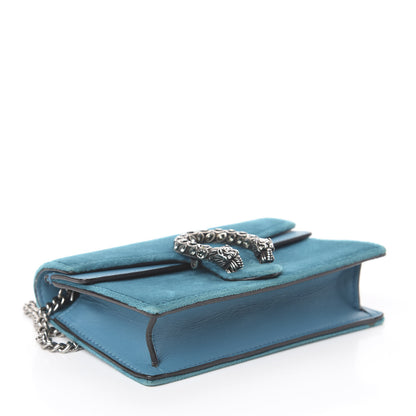 Gucci Velvet Super Mini Dionysus Shoulder Bag Pavone Cyan 3 of 7
