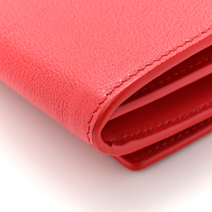 Burberry Calfskin Logo Hazelmere Wallet With Detachable Strap Red 11 of 12