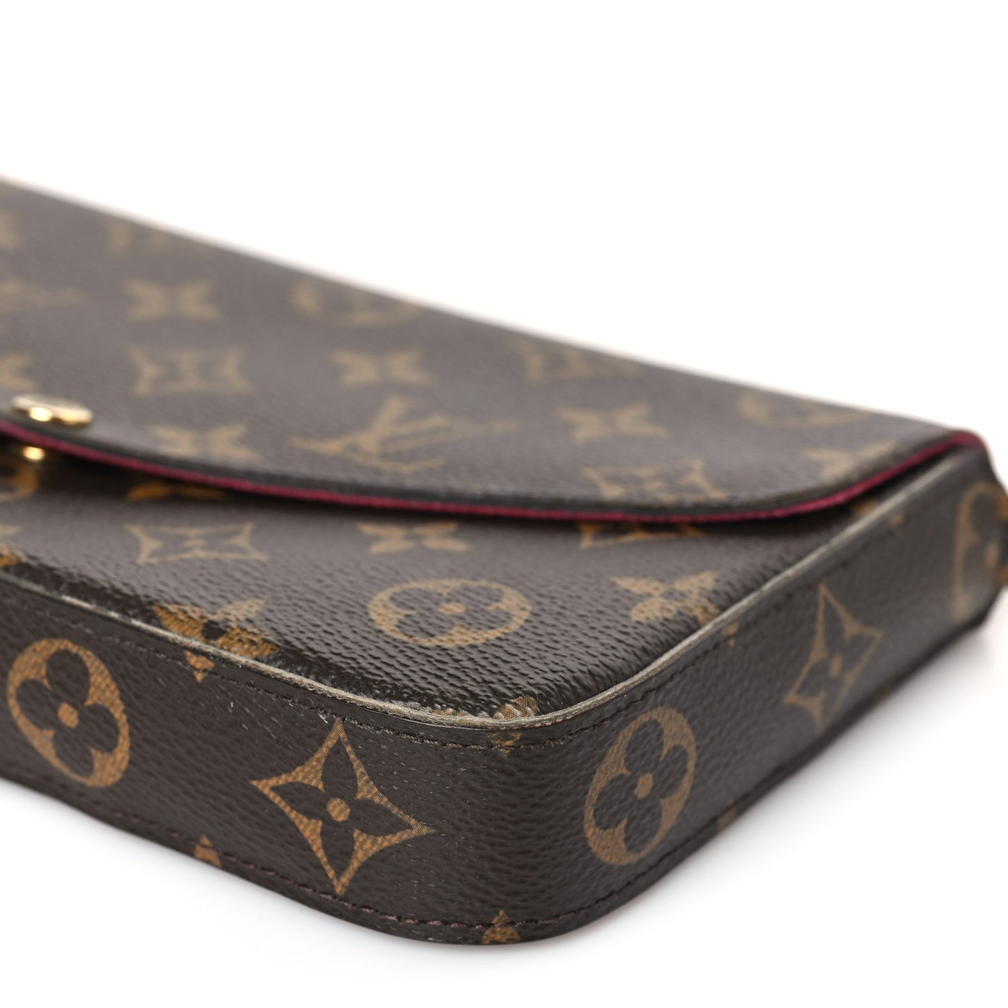 Monogram Pochette Felicie Chain Wallet Fuchsia