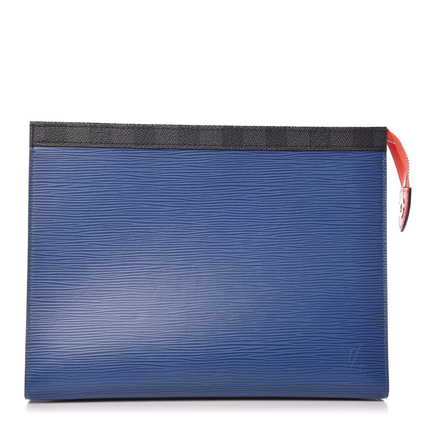 Epi Damier Graphite Pochette Voyage MM Blue Grey