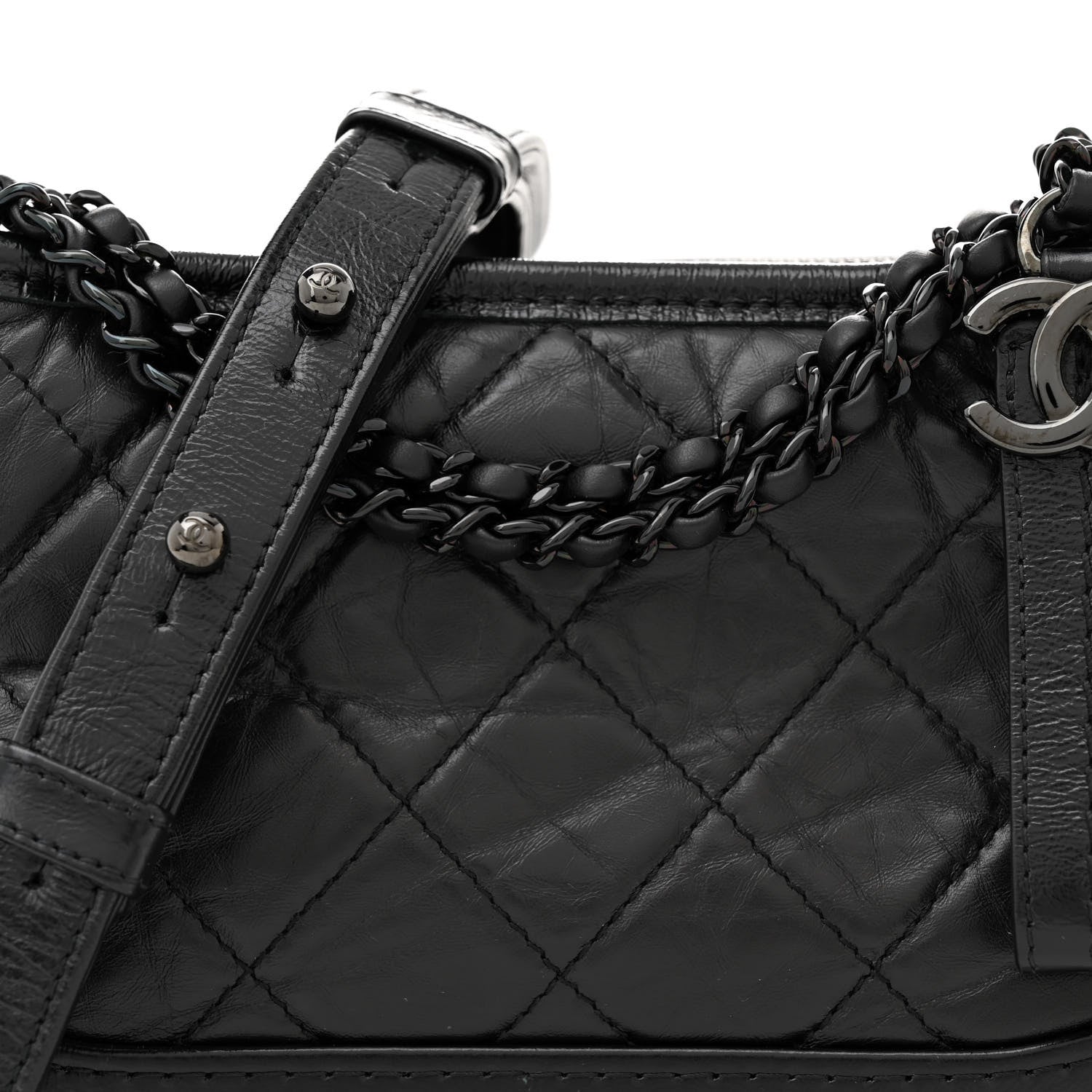 Chanel Aged Calfskin Quilted Small Gabrielle Hobo 8 of 11