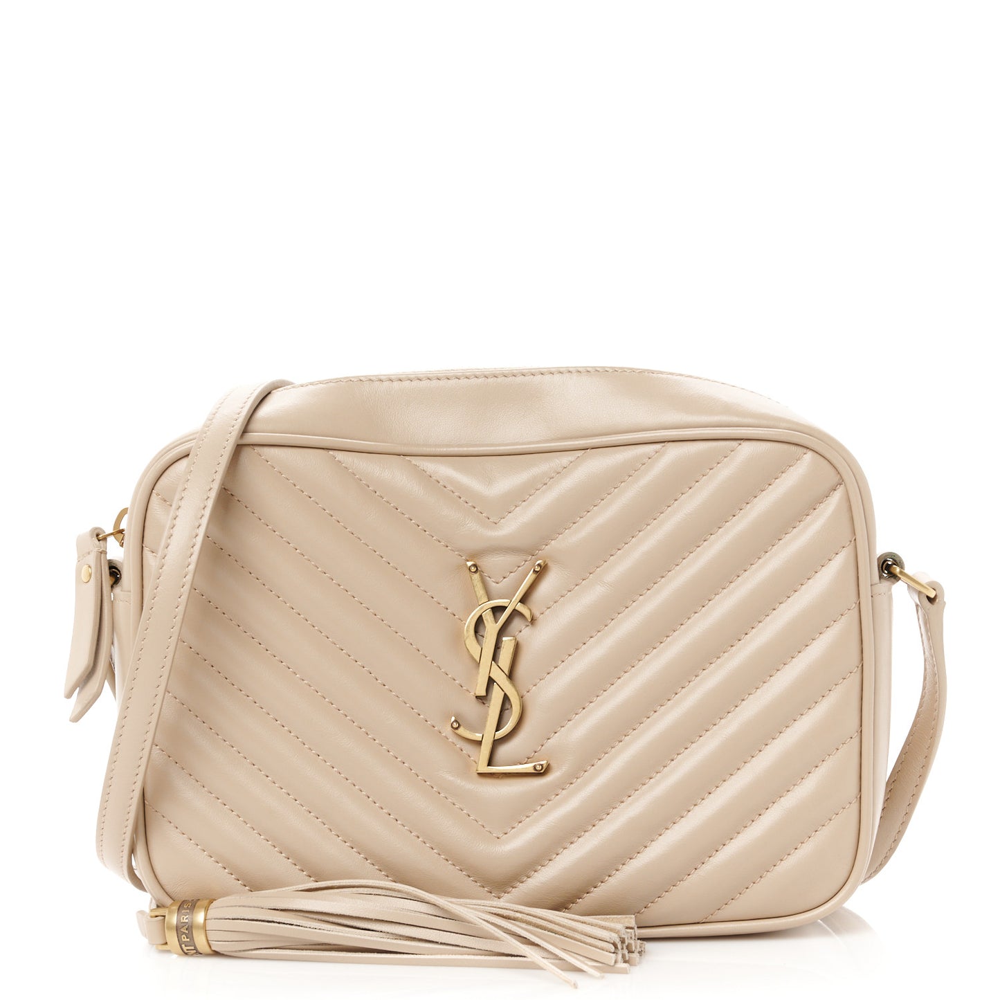 Calfskin Matelasse Monogram Lou Camera Bag Dark Beige