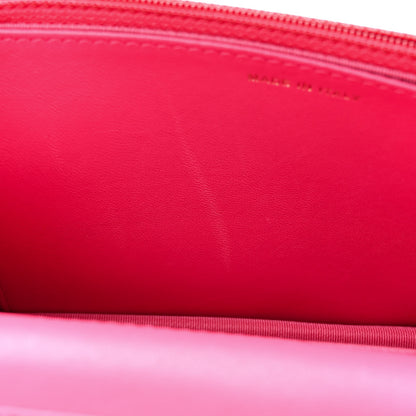 Chanel Lambskin Quilted Wallet On Chain WOC Dark Pink 12 of 13