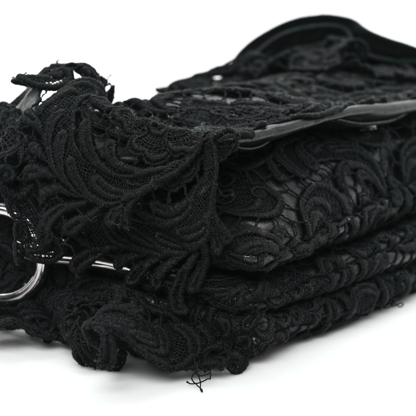 Lace Pizzo S Baguette Black