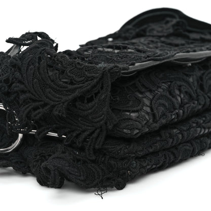 Prada Lace Pizzo S Baguette Black 9 of 13