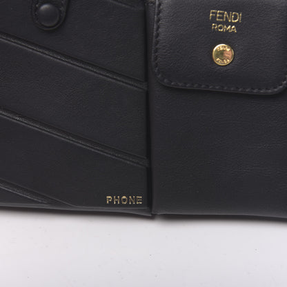 Fendi Vitello Grace 3 Pocket Mini Crossbody Bag Matte Black 11 of 12