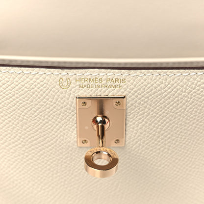 Hermes Epsom Horseshoe Mini Kelly Sellier 20 Craie Rose Azalee 6 of 10