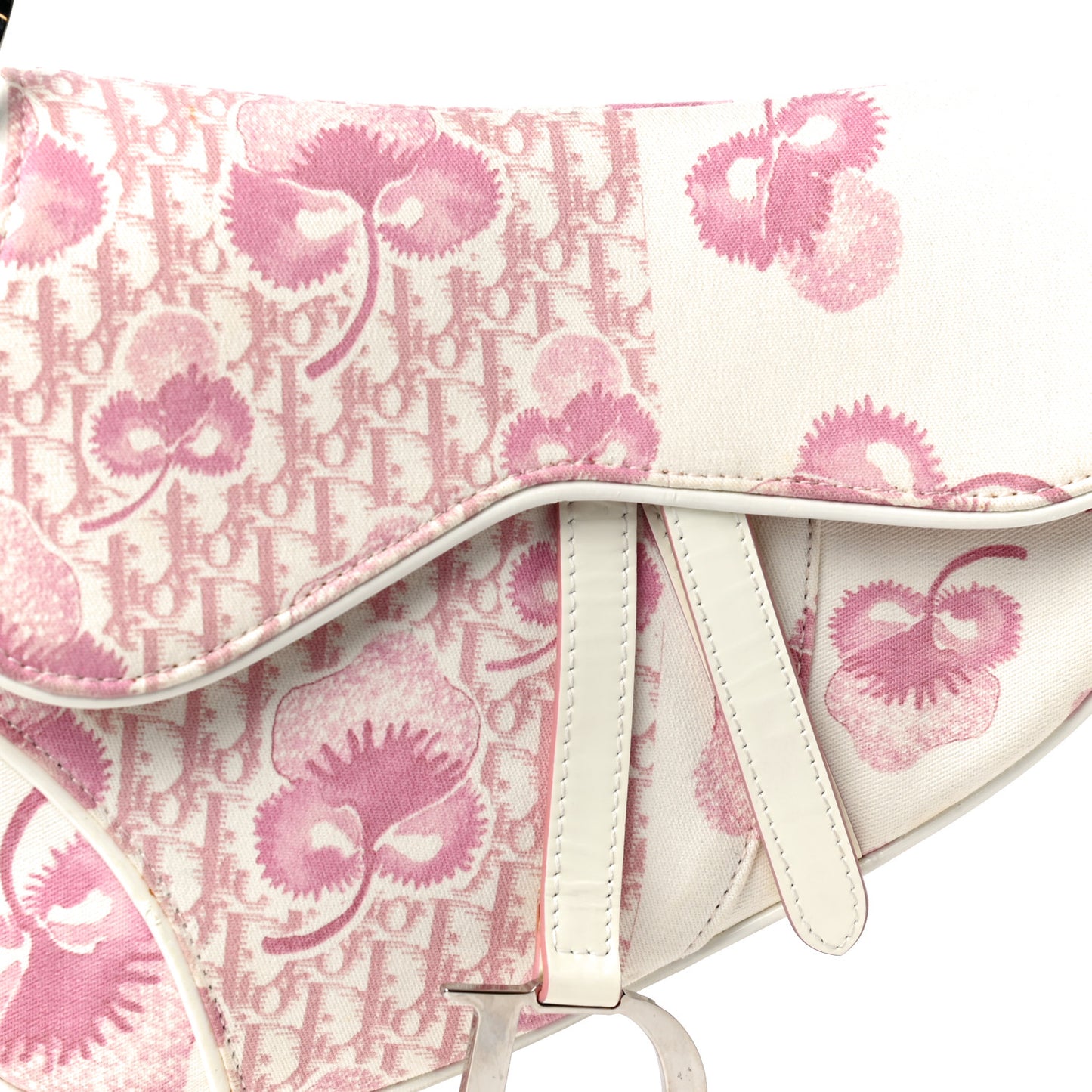 Monogram Floral Saddle Bag Pink