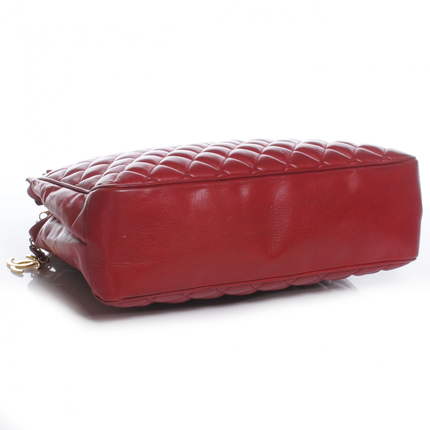 Chanel Lambskin Quilted Shoulder Bag Red 4 of 7