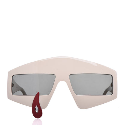 Gucci Acetate Crystal Hollywood Forever Tear Drop Sunglasses GG0359S Ivory 3 of 6