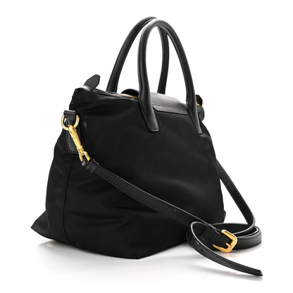Prada Tessuto Nylon Saffiano Tote Black 3 of 11