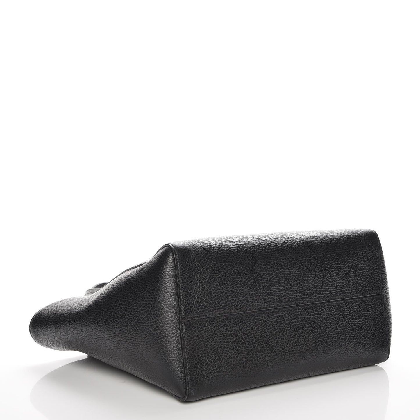 Pebbled Calfskin Small Swing Tote Black