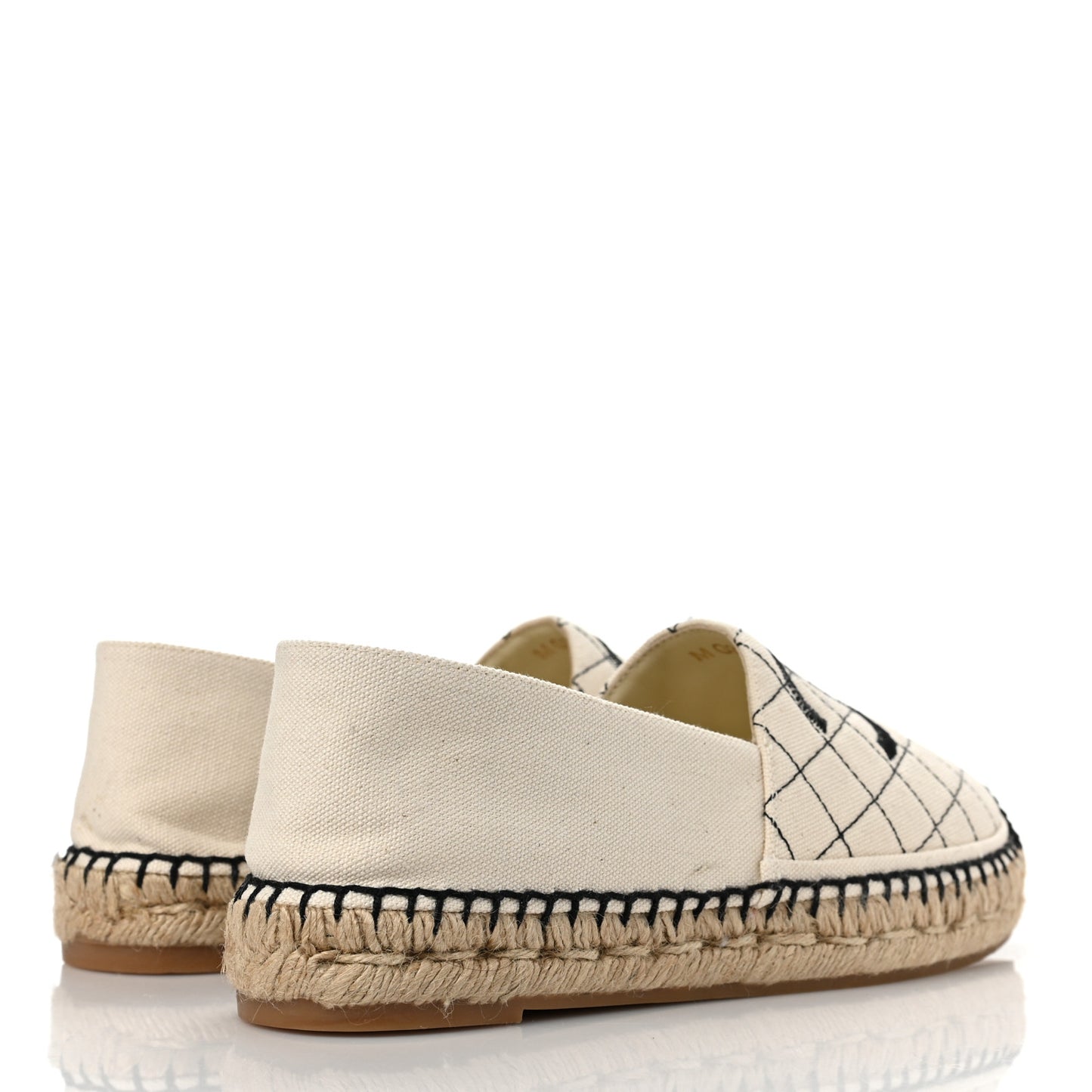Fabric Biarritz CC Espadrilles 38 Beige Black
