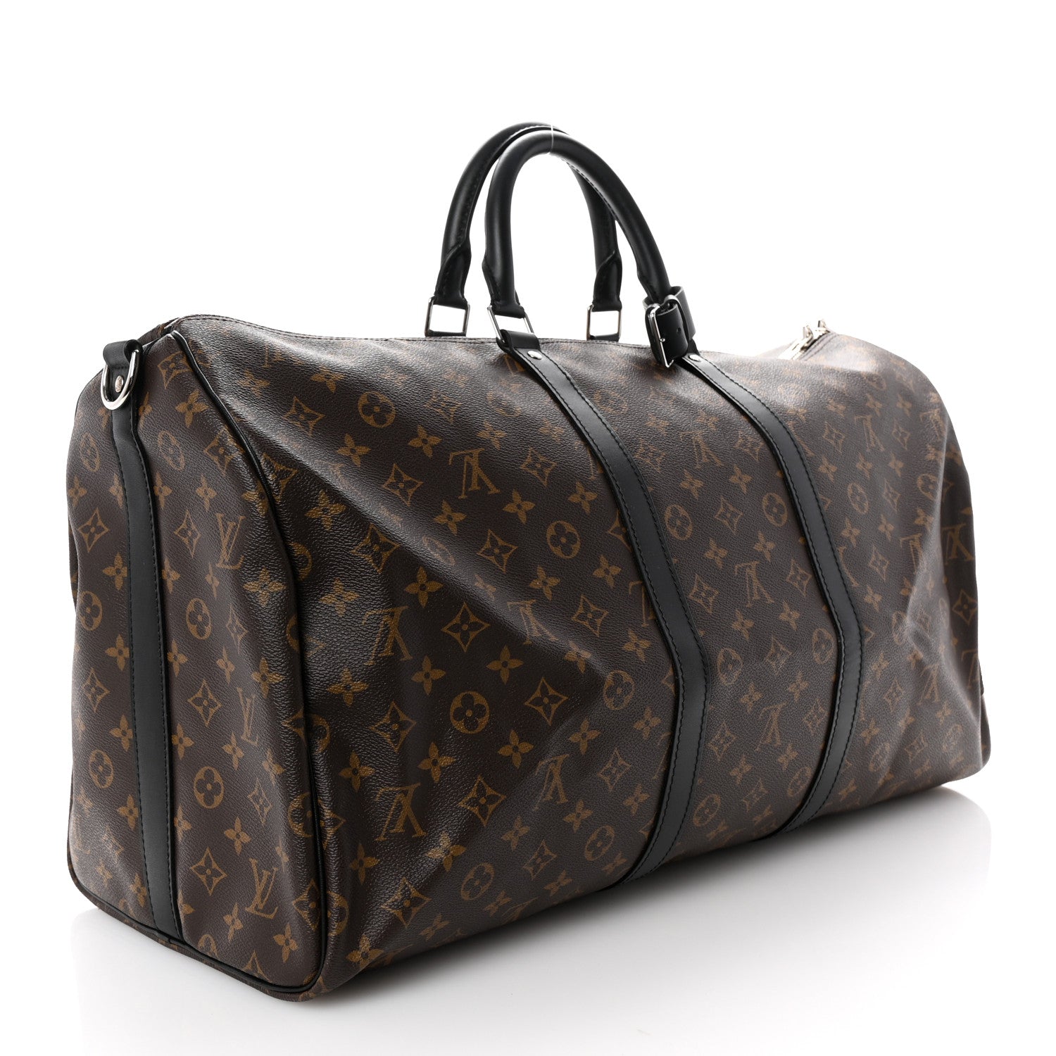 Louis Vuitton Monogram Macassar Keepall Bandouliere 55 2 of 9