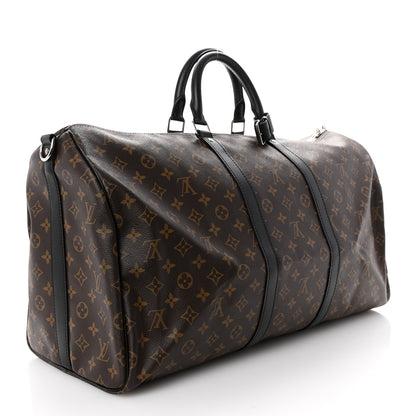 Louis Vuitton Monogram Macassar Keepall Bandouliere 55 2 of 9