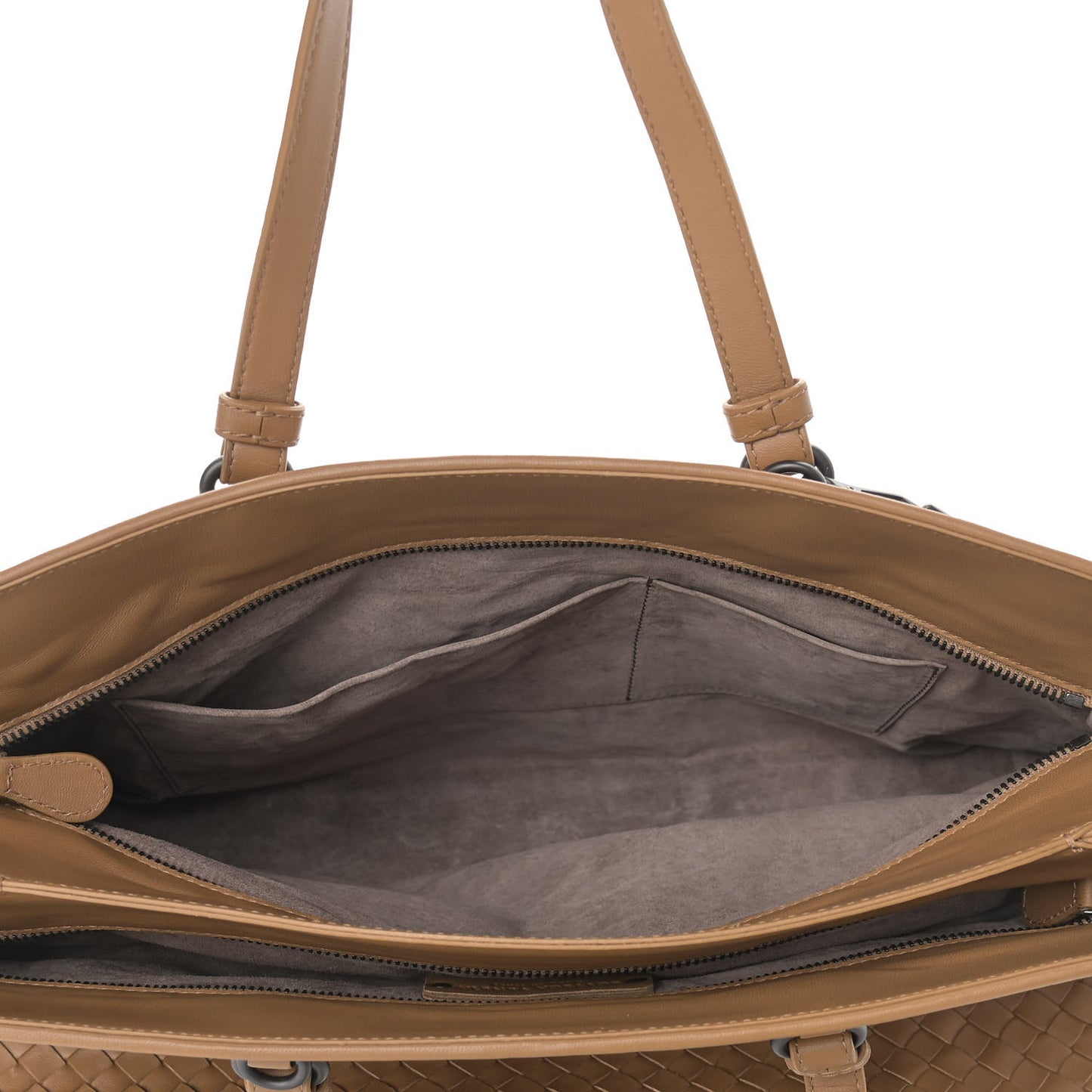 Nappa Intrecciato Tote Camel