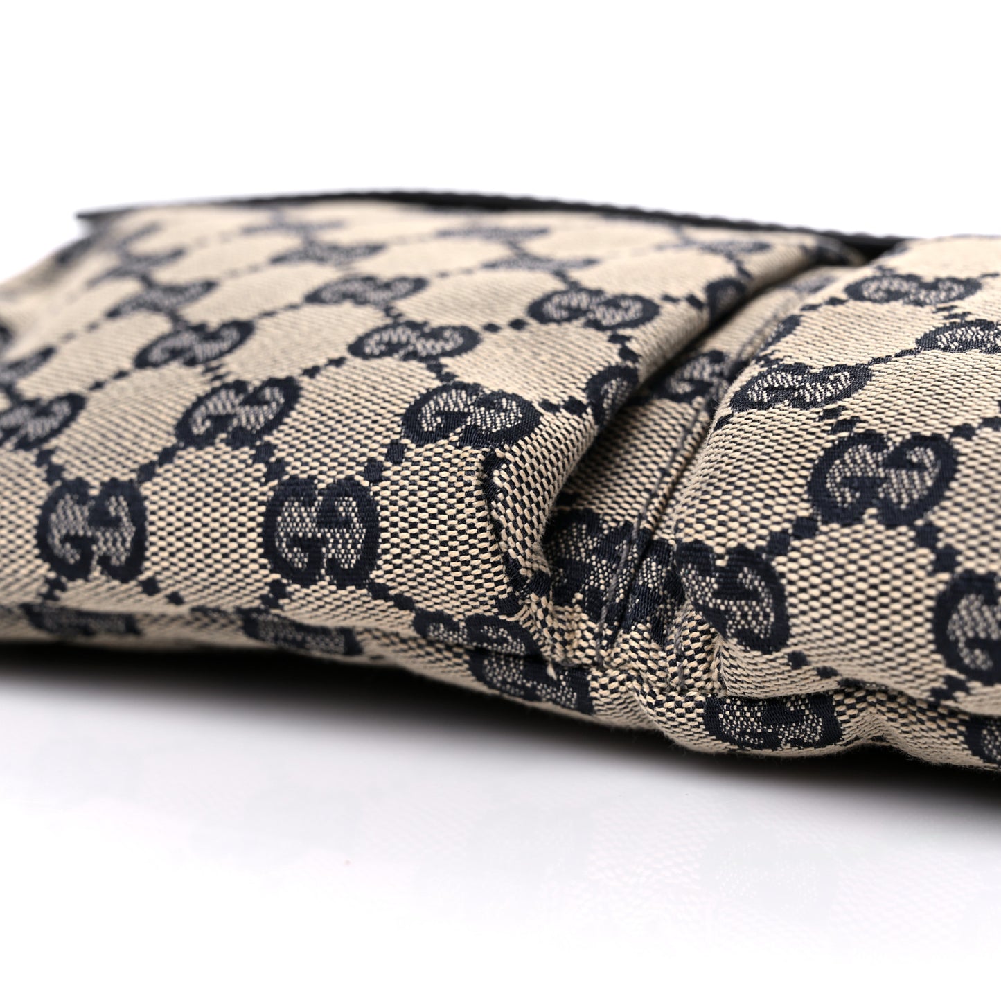 GG Monogram Web Double Pocket Belt Bag Navy