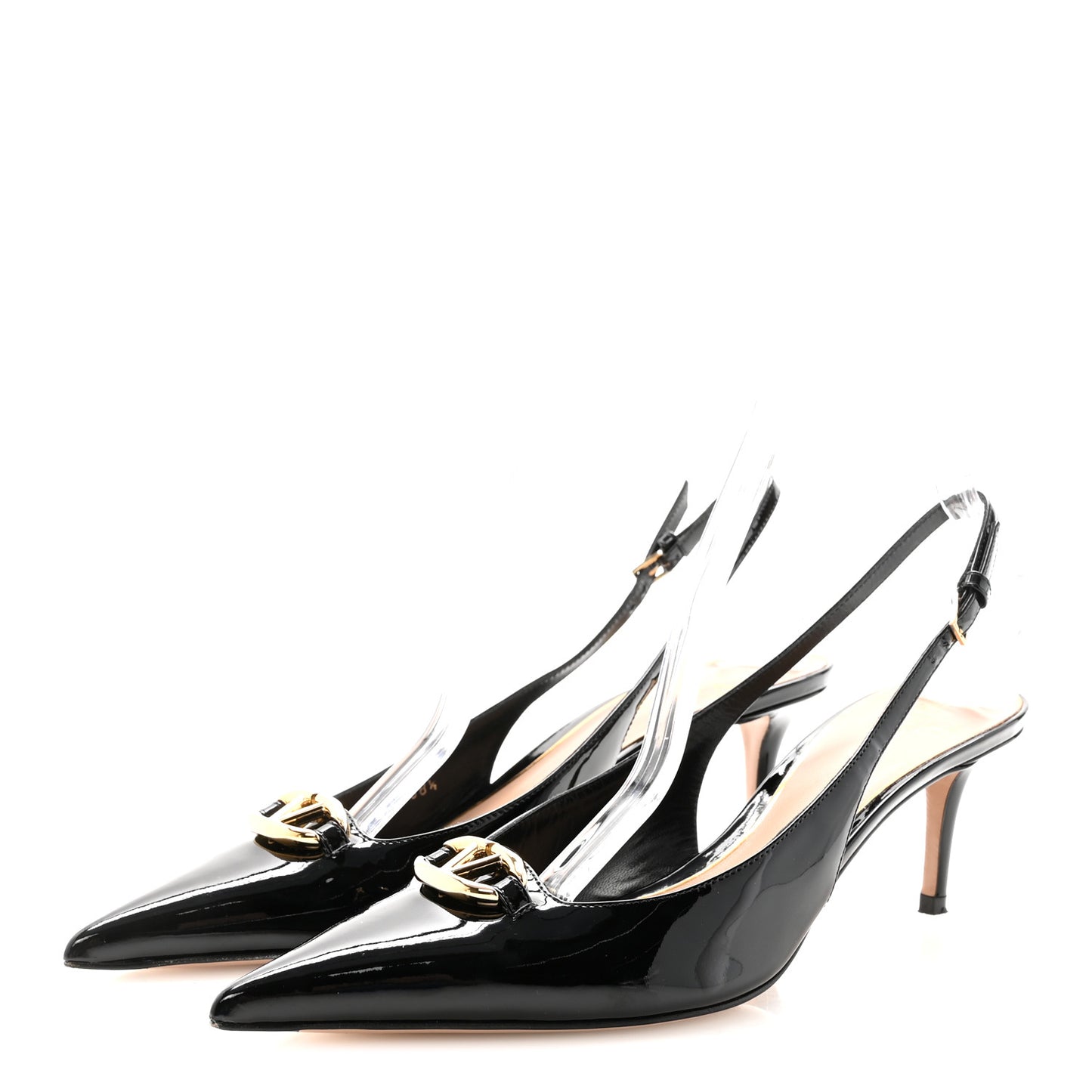 Patent Signature Vlogo Slingback 65mm Pumps 38.5 Black