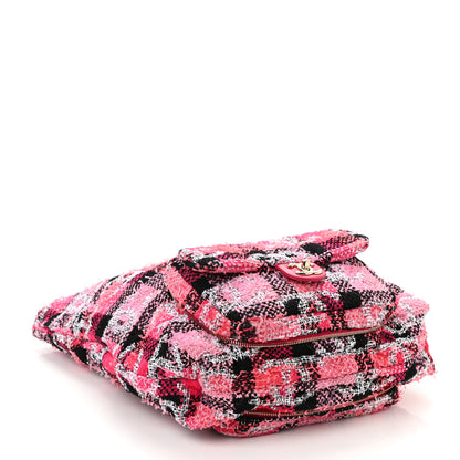Chanel Tweed Large Tote Flap Pink Black 14 of 17