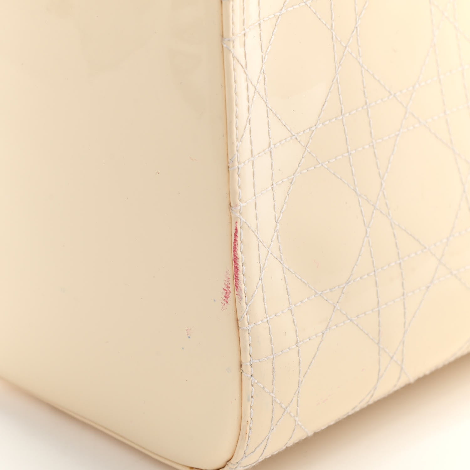 Christian Dior Patent Cannage Large Lady Dior White 13 of 17