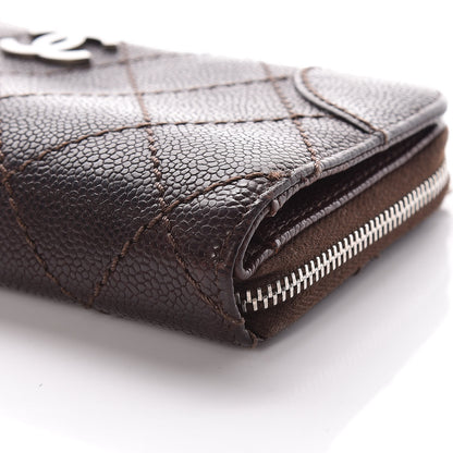 Chanel Caviar Quilted Outdoor Ligne Wallet Dark Brown 10 of 11