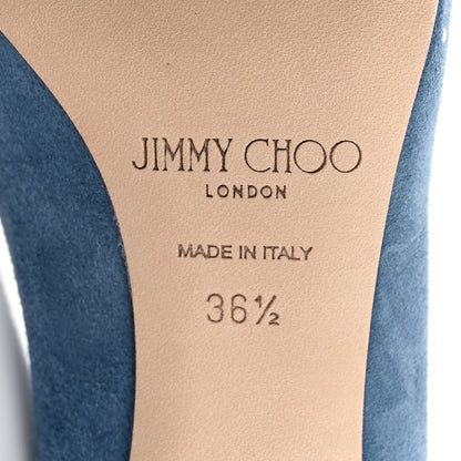 Jimmy Choo Suede Romy 85 Pumps 36.5 Butterfly Blue 7 of 10