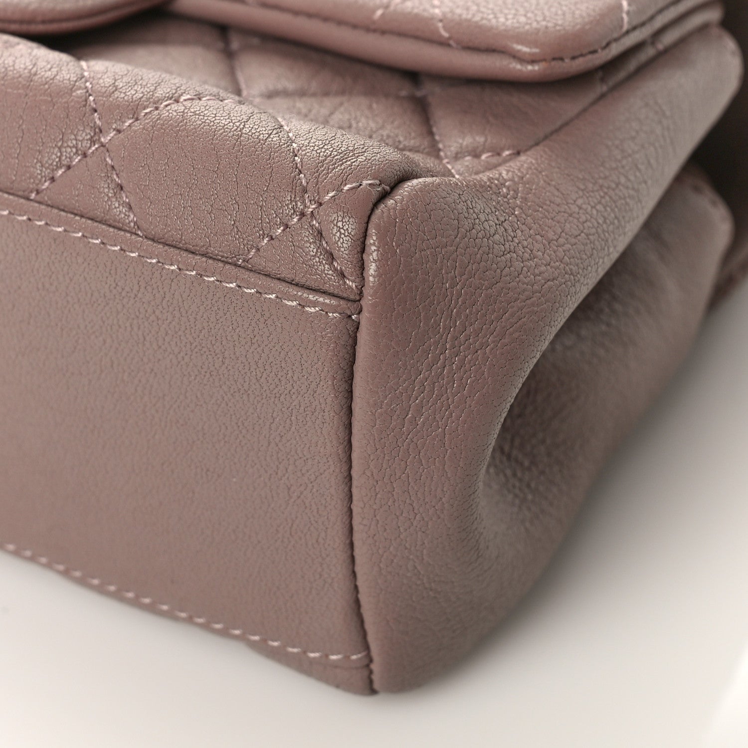 Chanel Shiny Sheepskin Quilted Mini Trapezio Flap Pink 8 of 9