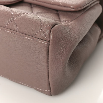 Chanel Shiny Sheepskin Quilted Mini Trapezio Flap Pink 8 of 9