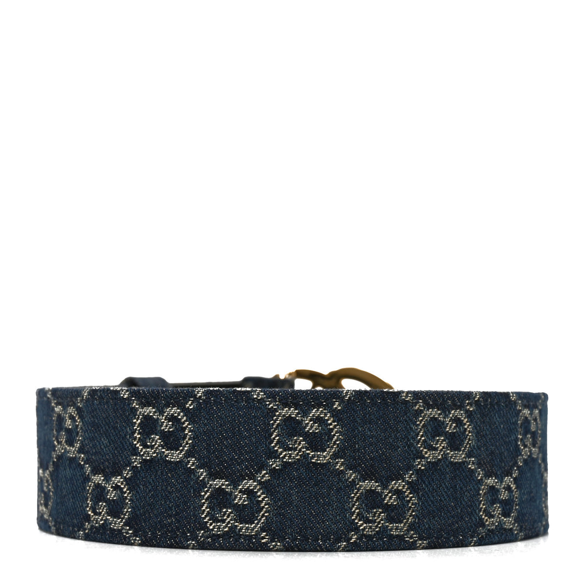 Gucci New Denim Interlocking G Belt 105 42 Dark Blue 2 of 6