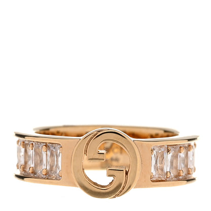 Gucci Brass Crystal Blondie Wide Ring S Light Gold 1 of 4