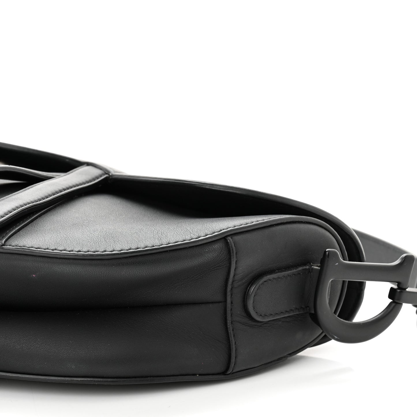 Ultra Matte Calfskin Saddle Bag Black