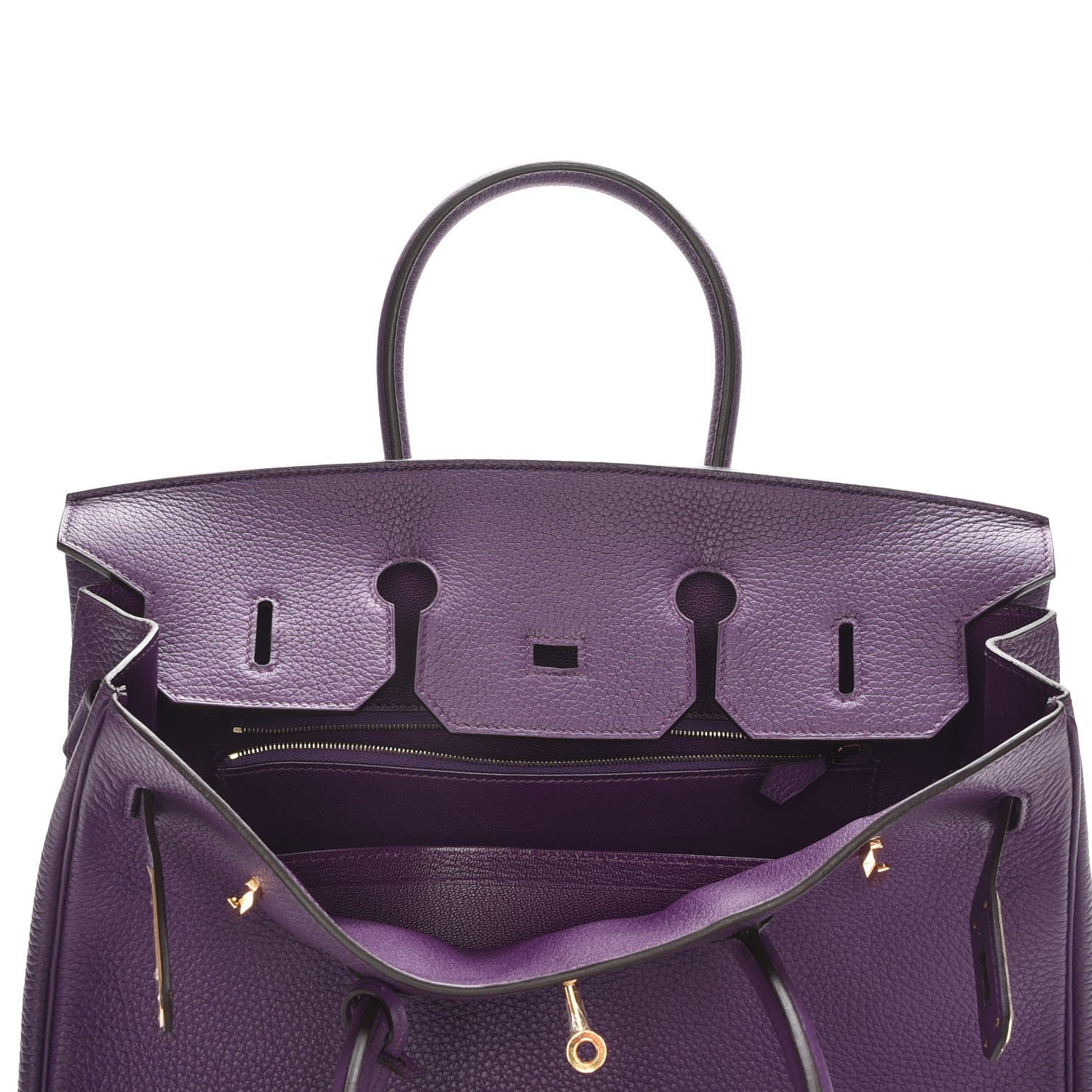 Hermes Taurillon Clemence Birkin 35 Ultraviolet 14 of 24
