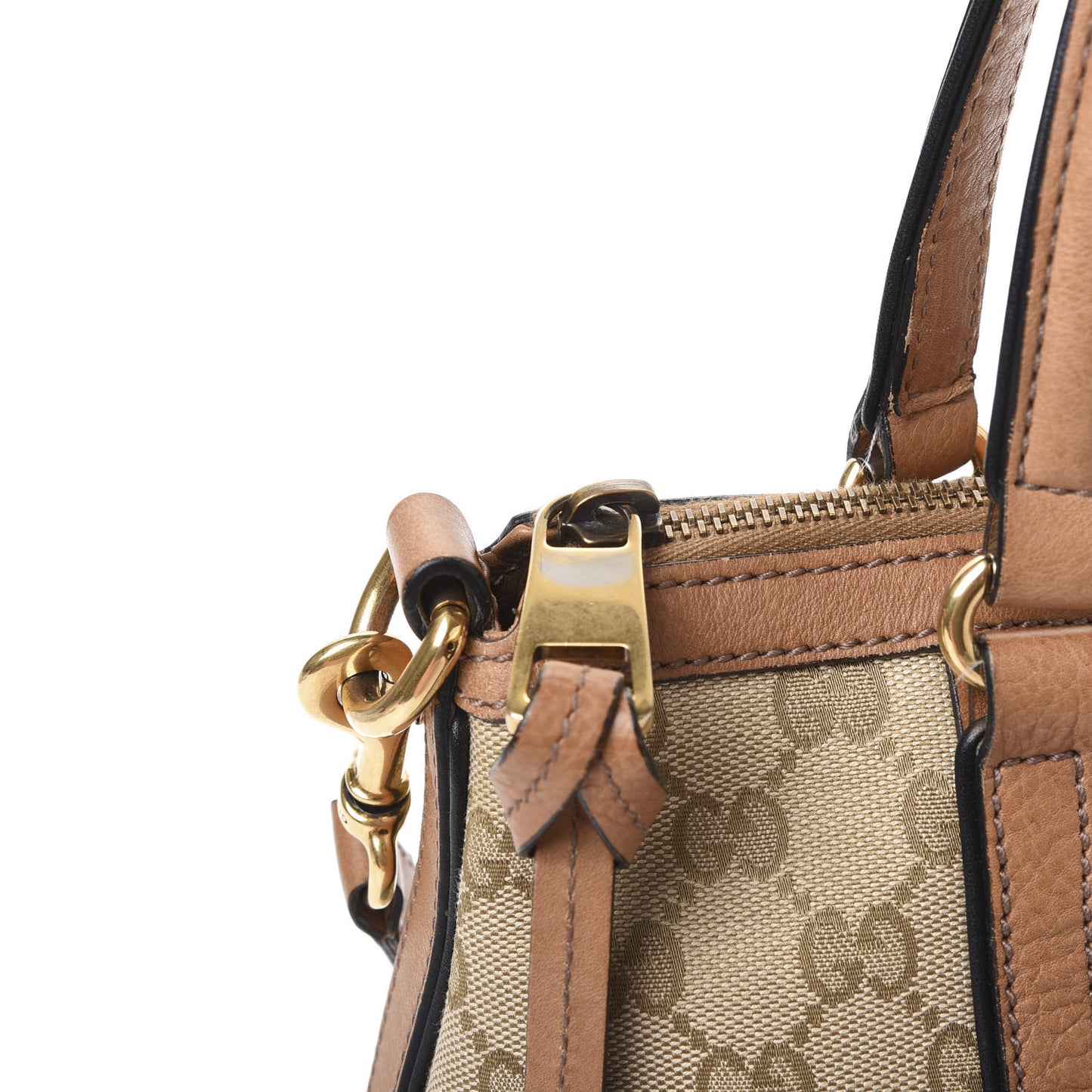 Monogram Web Rania Top Handle Bag Natural