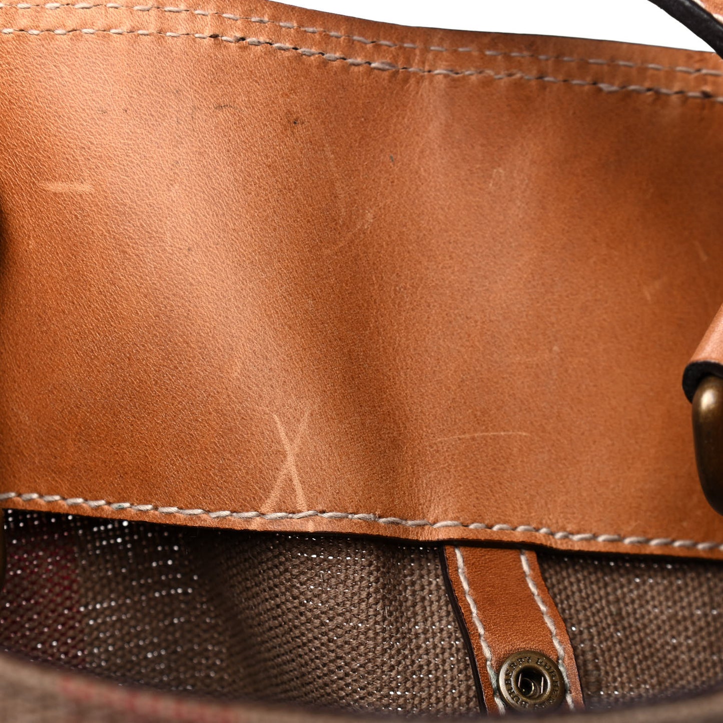 Canvas Mega Check Medium Ashby Hobo Saddle Brown