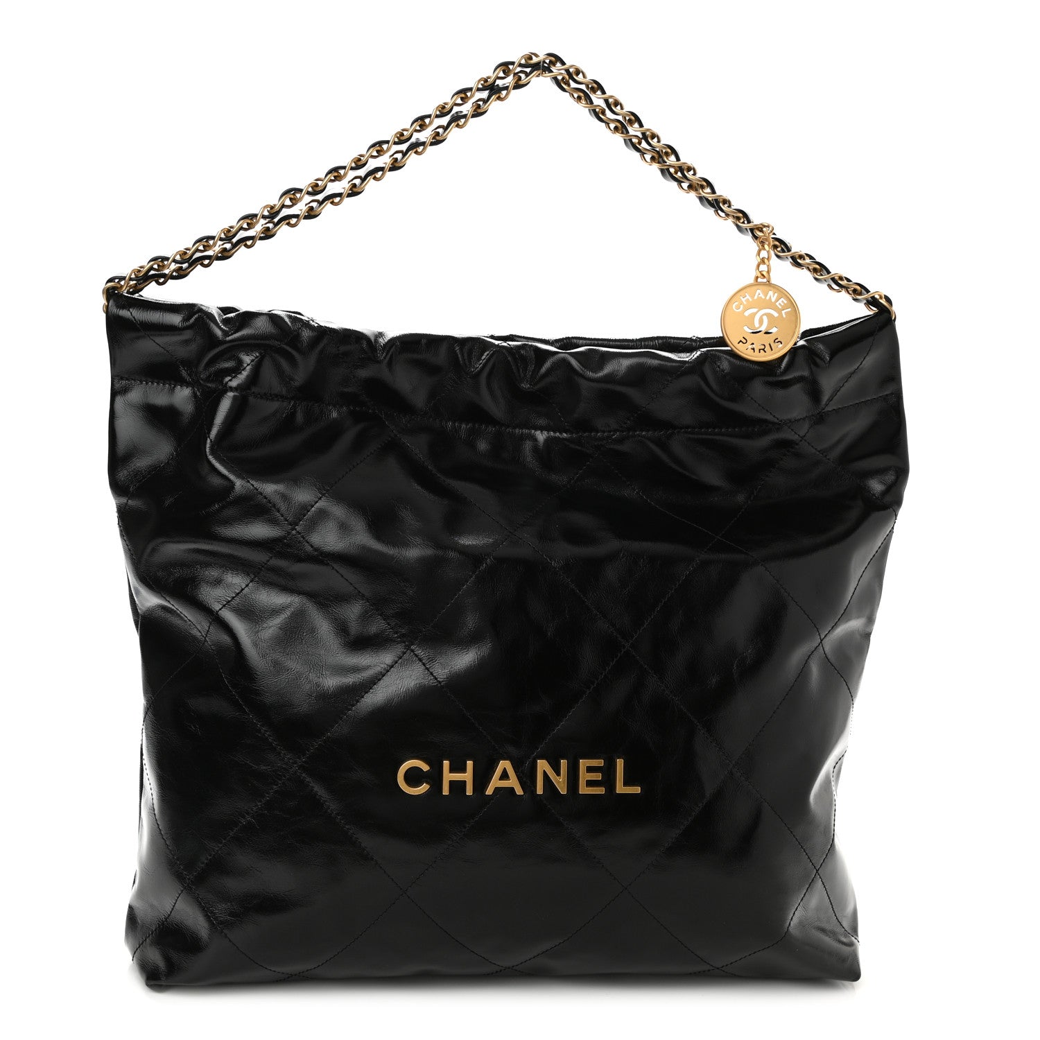 Chanel Glazed Calfskin Quilted Chanel 22 Black 2 of 11