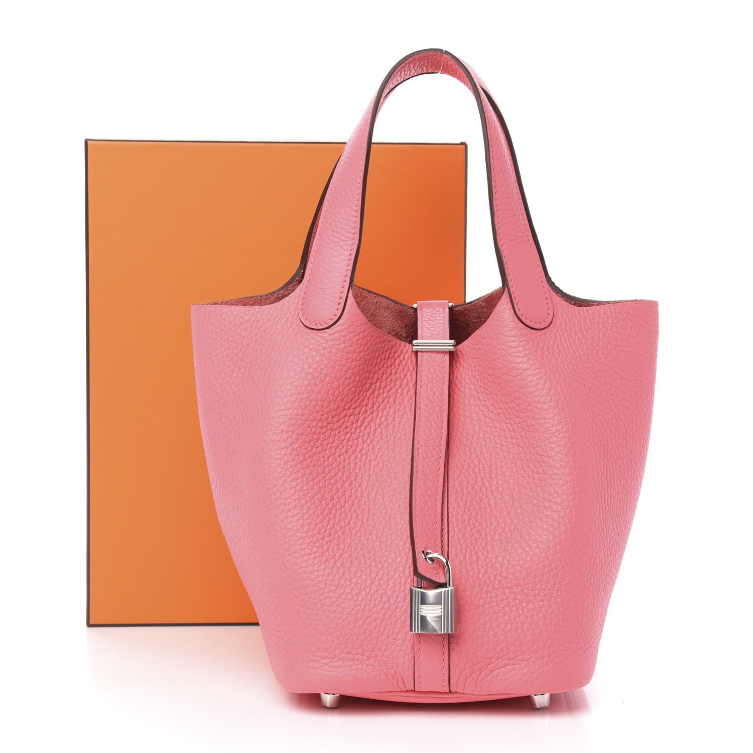 Hermes Taurillon Clemence Picotin Lock 18 PM Rose Azalee 11 of 11