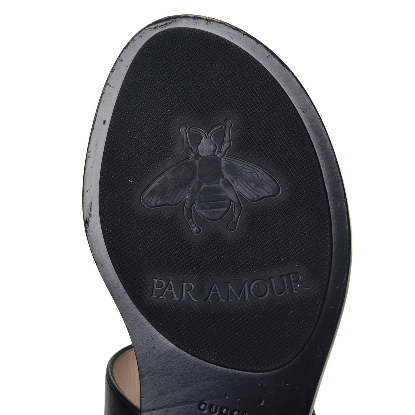 Calfskin GG Marmont Thong Sandals 38.5 Black