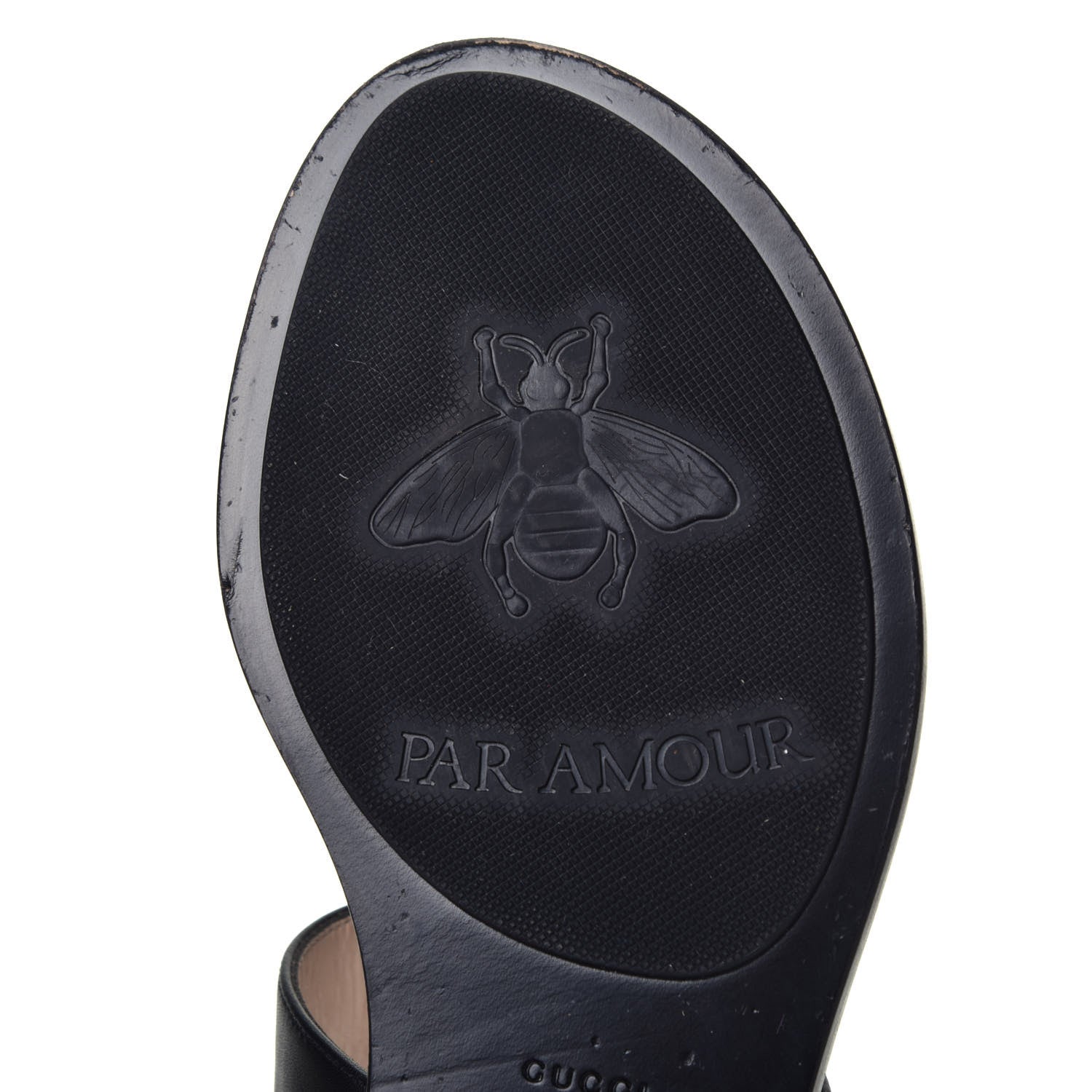 Gucci Calfskin GG Marmont Thong Sandals 38.5 Black 8 of 8