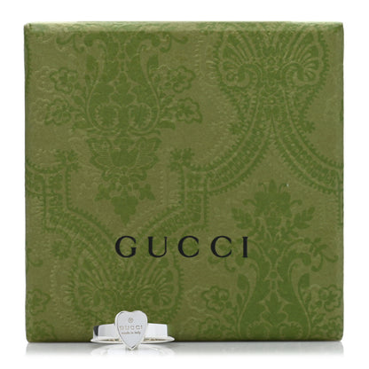 Gucci Sterling Silver Trademark Heart Ring 57 8 5 of 5