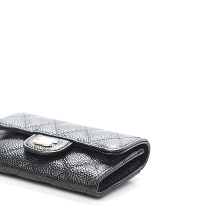 Chanel Caviar Quilted Flap Card Holder Wallet Black 7 of 11