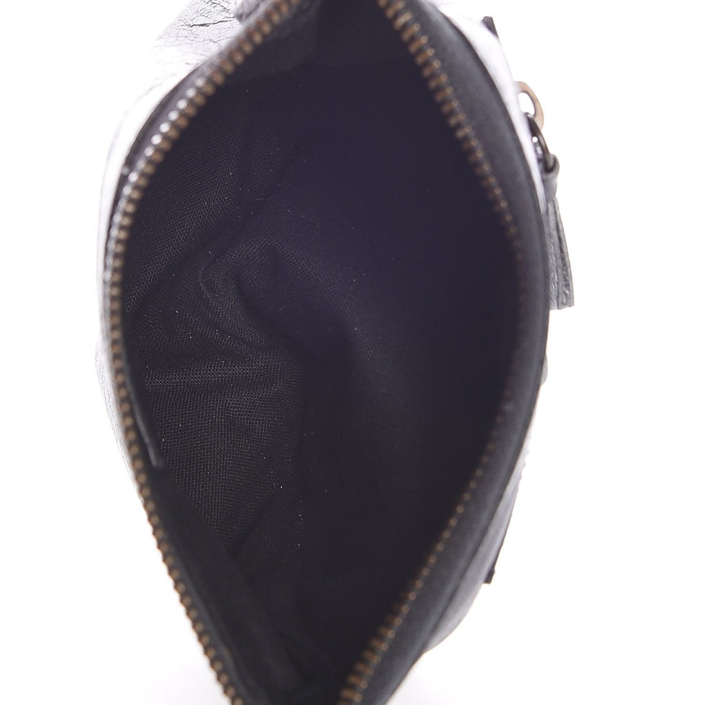 Agneau Rubber Covered Classic Hardware M Porte-Monnaie Coin Purse Grey