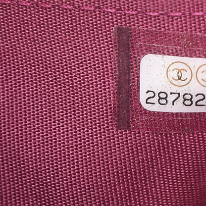 Chanel Caviar Quilted Compact Boy Wallet Dark Pink 7 of 7
