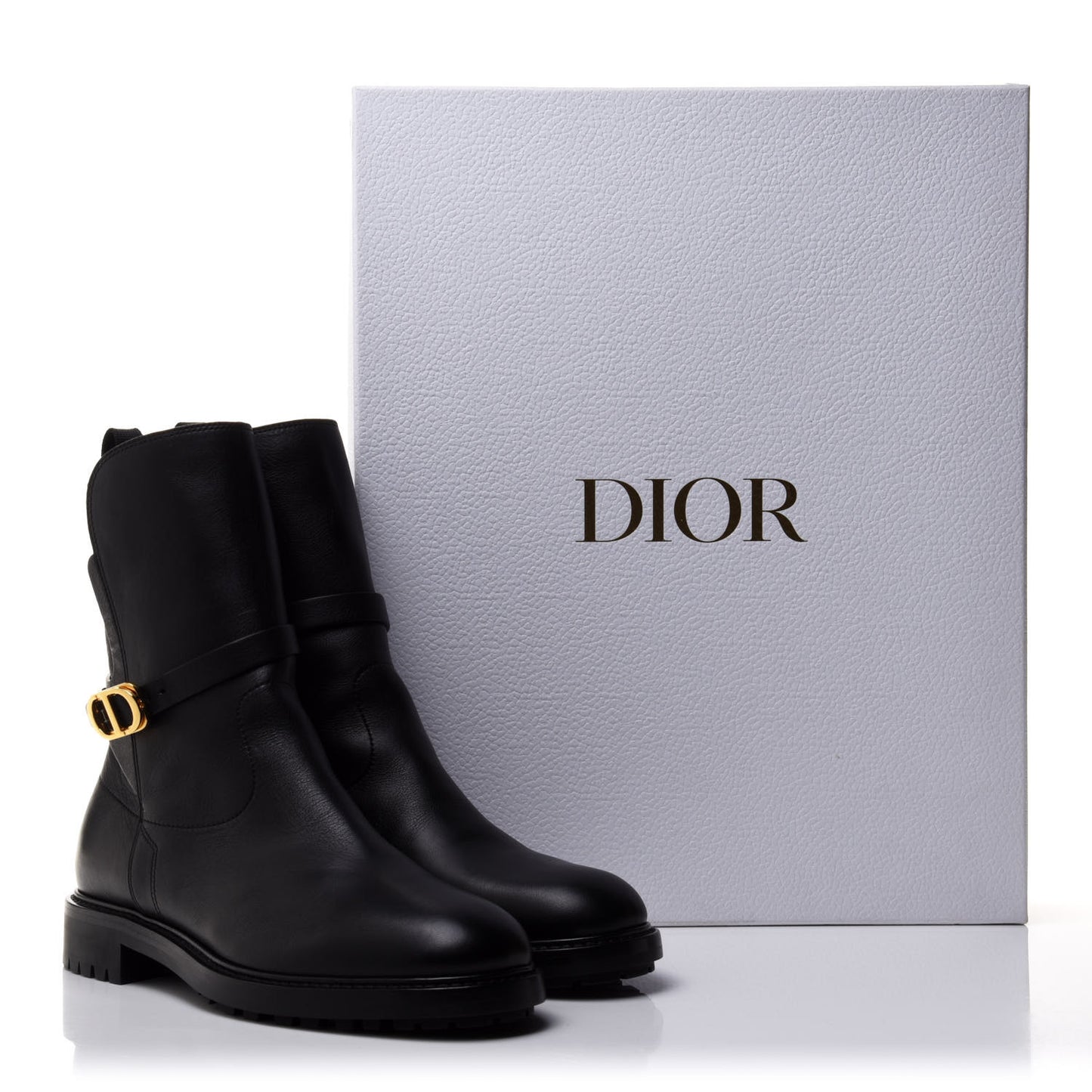 Calfskin Empreinte Ankle Boot 38.5 Black