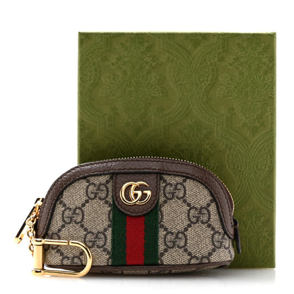 Gucci GG Supreme Monogram Web Ophidia Dome Key Pouch Beige New Acero 9 of 9